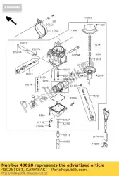 Ici, vous pouvez commander le membrane, vanne klx250-e1 auprès de Kawasaki , avec le numéro de pièce 430281081: