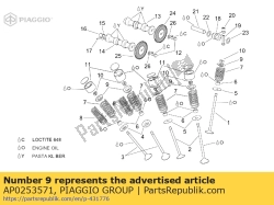 Aprilia AP0253571, Piastra molla valvole, OEM: Aprilia AP0253571