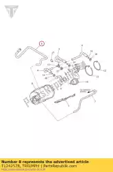 Aquí puede pedir manguera de evaporación de Triumph , con el número de pieza T1242578: