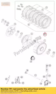 ktm 50432011010 koppelingsset 125sx 17 - Onderkant