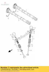 suzuki 1292024F00 jeu de ressorts, soupape - La partie au fond