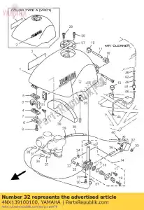 yamaha 4NX139100100 conjunto de bomba de combustible - Lado inferior