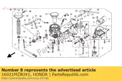 Aqui você pode pedir o conjunto de diafragma, bomba em Honda , com o número da peça 16021MZ8U41: