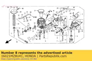 honda 16021MZ8U41 zestaw membran, pompa - Dół