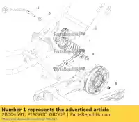 2B004591, Piaggio Group, amortisseur arrière moto-guzzi zgukwa00 zgukwa00, zgukwc00 zgukwb00 zgukwp01 zgukwu00 zgukwua0 zgukya00 zgukya00, zgukye00 zgukyb00 zgukyua0 zgukyub0 850 2019 2020 2021 2022, Nouveau