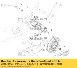 Aquí puede pedir amortiguador trasero de Piaggio Group , con el número de pieza 2B004591: