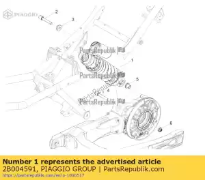 Piaggio Group 2B004591 amortiguador trasero - Lado inferior