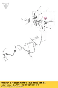 triumph T2020158 bolt/nut, lever, front - Bottom side