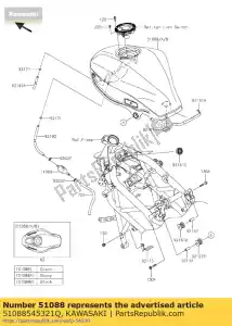 kawasaki 51088545321Q réservoir-comp-fuel, c.l.green br250 - La partie au fond