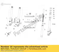 B043565, Piaggio Group, lh plunger. complete aprilia  rsv rsv4 rsv4 tuono tuono zd4ke000 zd4keu zd4kya00 zd4kyua zd4rkl00zd4rkl01 1000 1100 2011 2012 2013 2015 2016 2017 2018 2019 2020 2021 2022, New