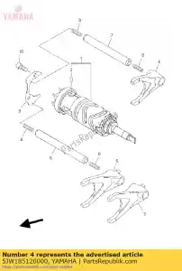 yamaha 5JW185120000 vork, shift 2 - Onderkant