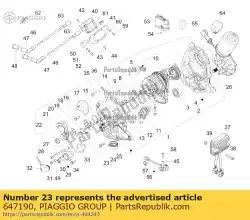 Ici, vous pouvez commander le couverture auprès de Piaggio Group , avec le numéro de pièce 647190: