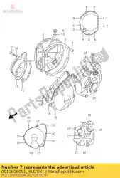 Aqui você pode pedir o parafuso, tampa cl em Suzuki , com o número da peça 0910606091: