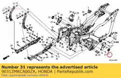 Aquí puede pedir tapa, pivote * nhb73m * mate plateado alfa metálico de Honda , con el número de pieza 90312MKCA00ZA: