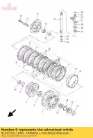 5LV163211000, Yamaha, placa, fricção yamaha fzs 1000 2001 2002 2003 2004 2005, Novo