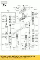 440050073, Kawasaki, forcella sinistra-tubo esterna vn1700b9f kawasaki vn vulcan 1700 2009 2010 2011 2012 2013 2014 2015 2016, Nuovo