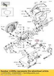 Ici, vous pouvez commander le support, lampe frontale klx250s9f auprès de Kawasaki , avec le numéro de pièce 110550382: