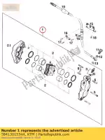 58413015344, KTM, pinça de freio cpl. sm 03 ktm  lc4 smc 620 640 660 2003 2020, Novo