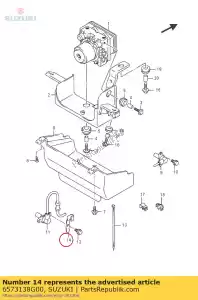 suzuki 6573138G00 abrazadera abs sens - Lado inferior