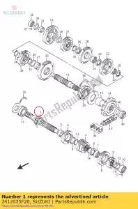 suzuki 2412035F20 eixo, cntr - Lado inferior