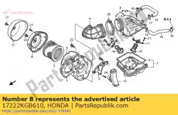 Here you can order the no description available at the moment from Honda, with part number 17222KGB610: