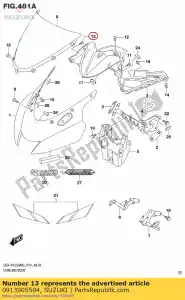 suzuki 0913905504 tornillo, parabrisas - Lado inferior