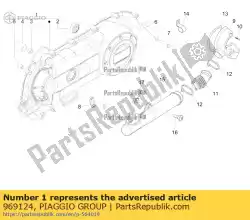 Qui puoi ordinare coperchio della trasmissione da Piaggio Group , con numero parte 969124: