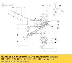 Piaggio Group 485519 float chamber gasket - Bottom side