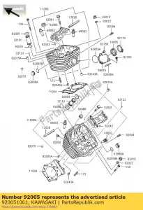 kawasaki 920051061 fitting,breather pipe vn800-a1 - Bottom side