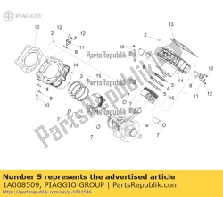 Aprilia 1A008509, Olieschraper sectie, OEM: Aprilia 1A008509