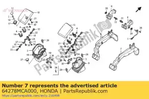 honda 64278MCA000 duct, r. under air - Bottom side