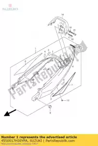 Suzuki 4550017H30YPA cover assy,seat - Bottom side