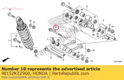 bout, flens, 10x103 van Honda, met onderdeel nummer 90152KZZ900, bestel je hier online: