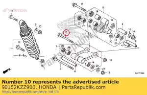 honda 90152KZZ900 bolt, flange, 10x103 - Bottom side