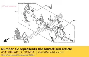 honda 45150MFAD13 compasso de calibre, l. fr. (nissin) - Lado inferior