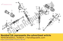 Aqui você pode pedir o arruela, onda, 10mm em Honda , com o número da peça 90403KV0003: