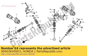 Honda 90403KV0003 arruela, onda, 10mm - Lado inferior