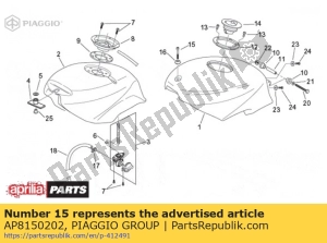 aprilia AP8150202 tornillo hexagonal m6x50 - Lado superior