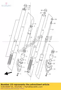 suzuki 5181606F10 boulon, joint - La partie au fond