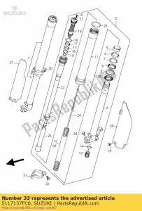 suzuki 5117137FC0 lente, voorkant - Onderkant