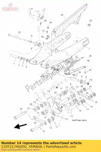 yamaha 11DF217A0000 braço, retransmissão - Lado inferior