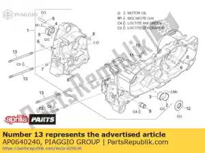 Piaggio Group AP0640240 stud bolt 8x151-12.9 - Bottom side