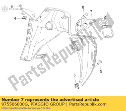 Aprilia 975506000G, Caixa do painel, OEM: Aprilia 975506000G