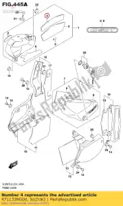 suzuki 4711339G00 cuscino, telaio c - Il fondo