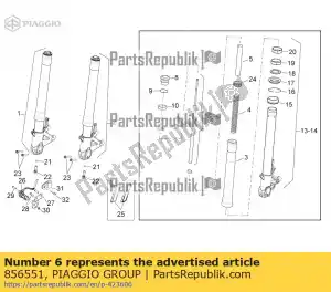 Piaggio Group 856551 êmbolo rh. completo - Lado inferior