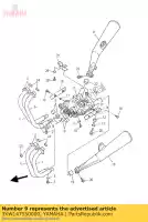 3XW147550000, Yamaha, pakking, geluiddemper yamaha fj fz fzx v max xj xjr xv xvs 750 900 1100 1200 1300 1600 1985 1986 1987 1988 1989 1990 1991 1992 1993 1995 1996 1997 1998 1999 2000 2001 2002 2003 2004 2005 2006, Nieuw