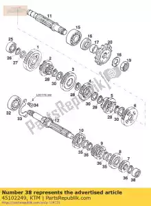 ktm 45102249 needle bearing 15x25x12 - Bottom side