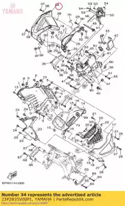 yamaha 23P2835V00P1 panel 2 - Bottom side