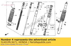 Here you can order the no description available at the moment from Honda, with part number 51401ML3671: