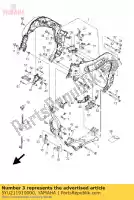 5YU211910000, Yamaha, tube diagonal yamaha mt 1670 2005 2006 2007 2008 2009, Nouveau